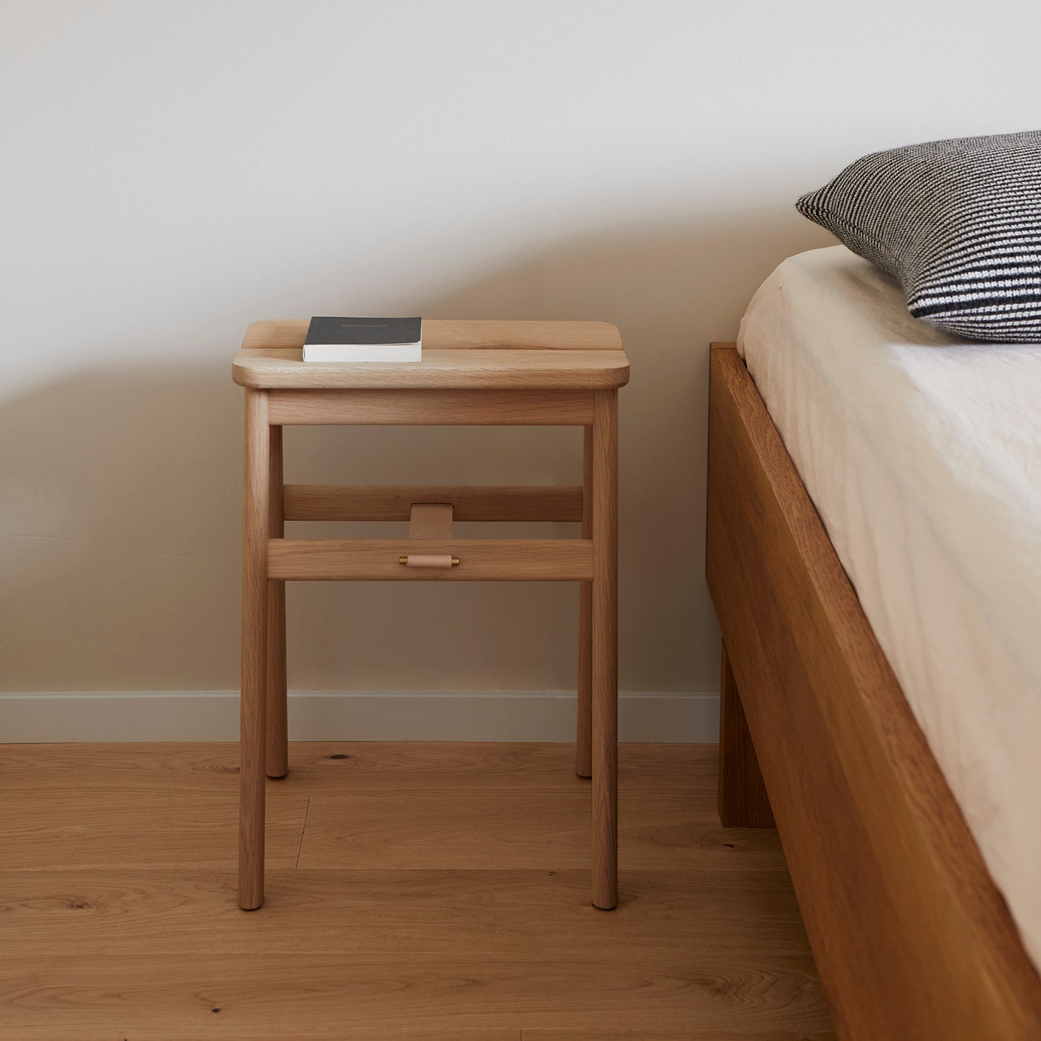Angle Foldable Stool - White Oak