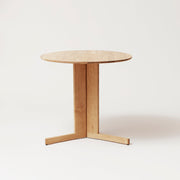 Trefoil Round Table - 3 Legs - White Oak