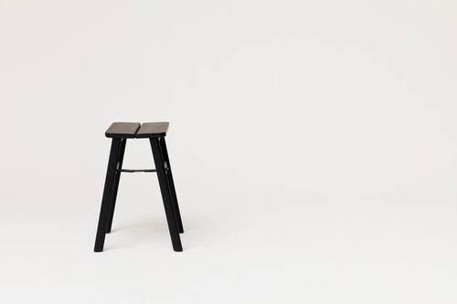 Angle Foldable Stool, Black-stained