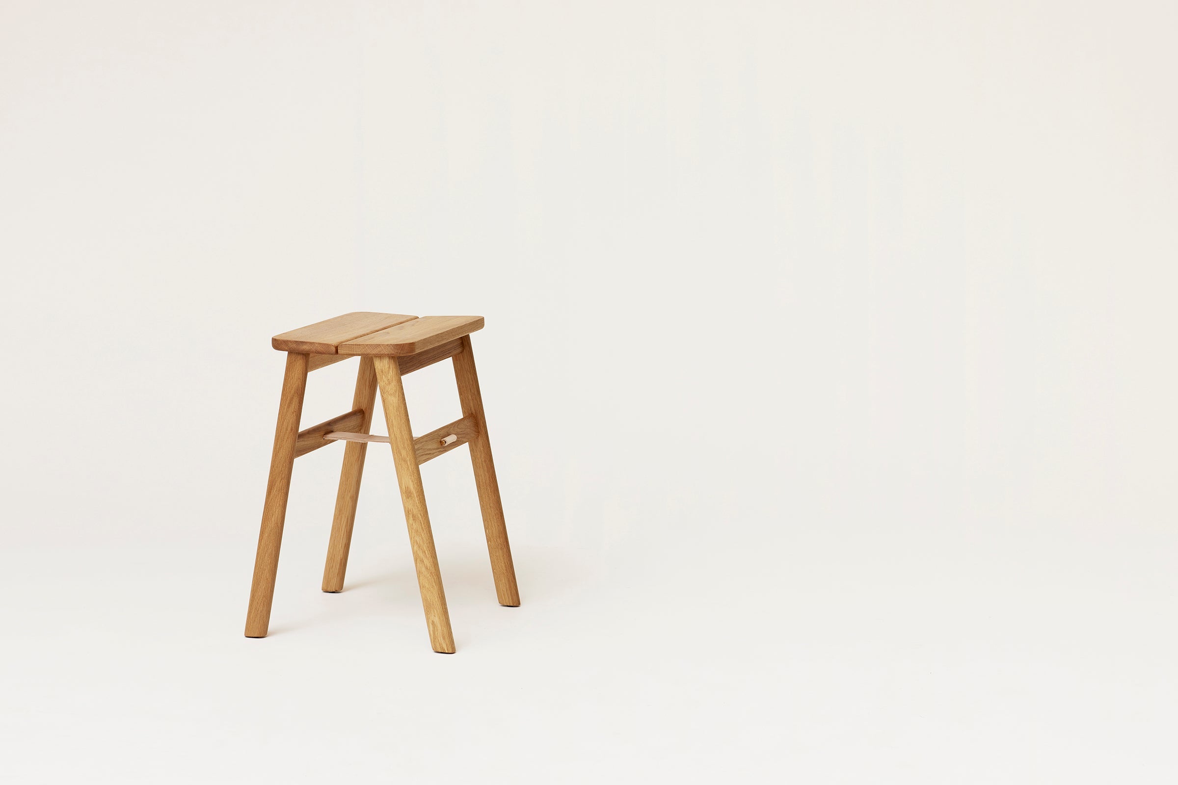 Angle Foldable Stool - Oak
