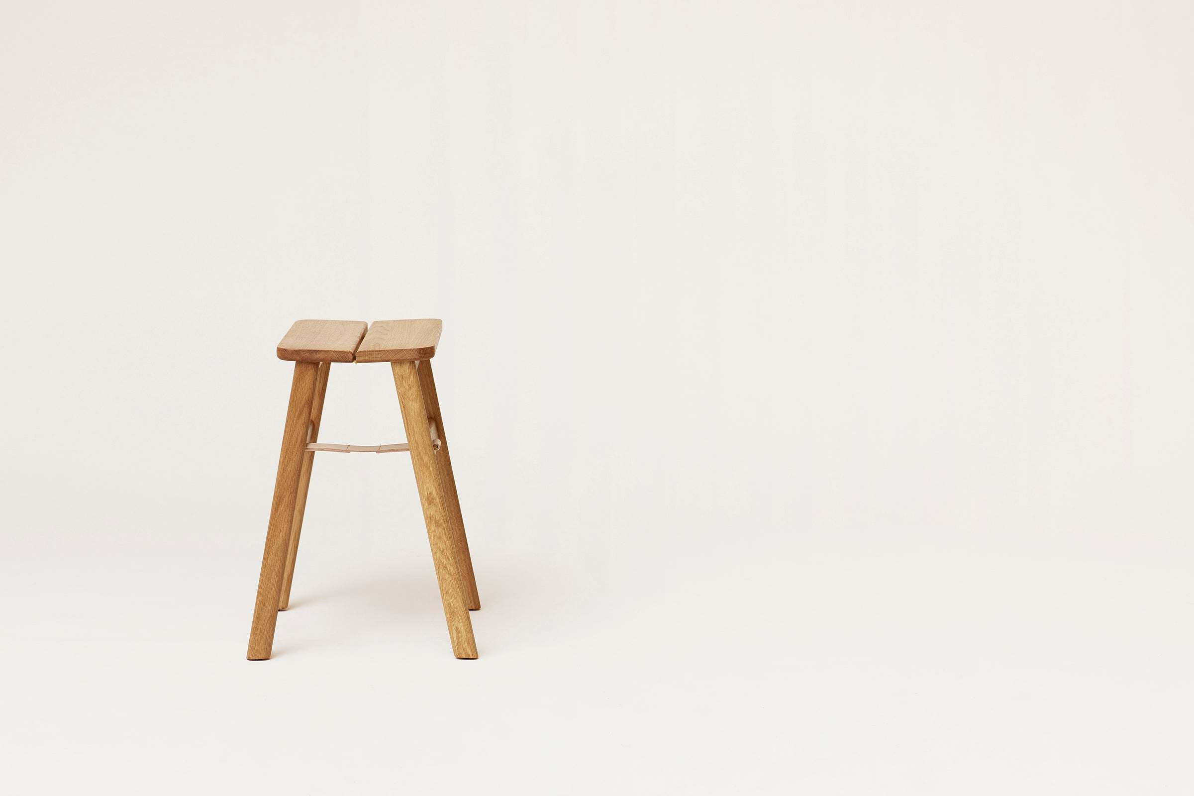 Angle Foldable Stool - Oak
