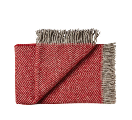 Silkeborg Uldspinderi Fanø Throw 140x240 cm Throw 0177 Granite Red