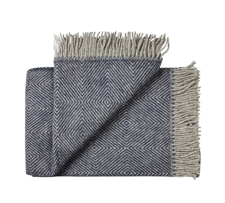 Silkeborg Uldspinderi Fanø Throw 140x240 cm Throw 0184 Granite Blue