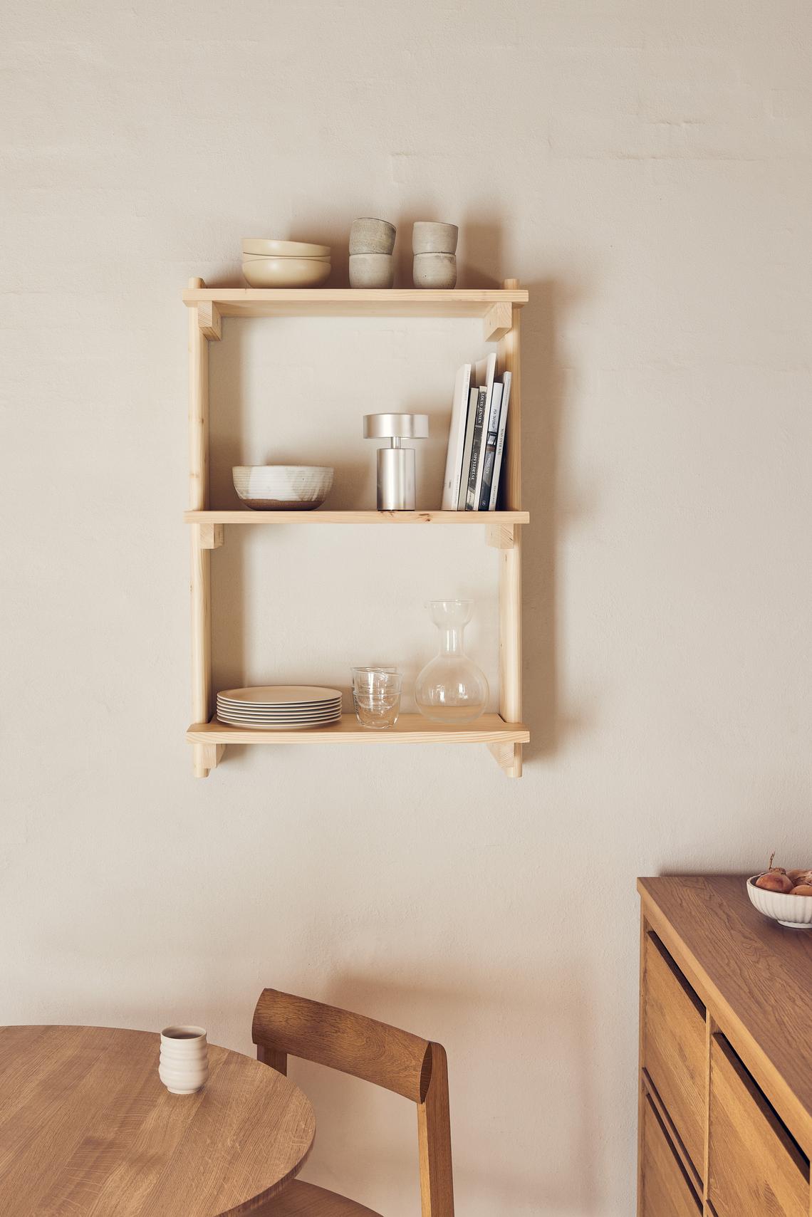 Beam Wall Shelf 3 - Pine