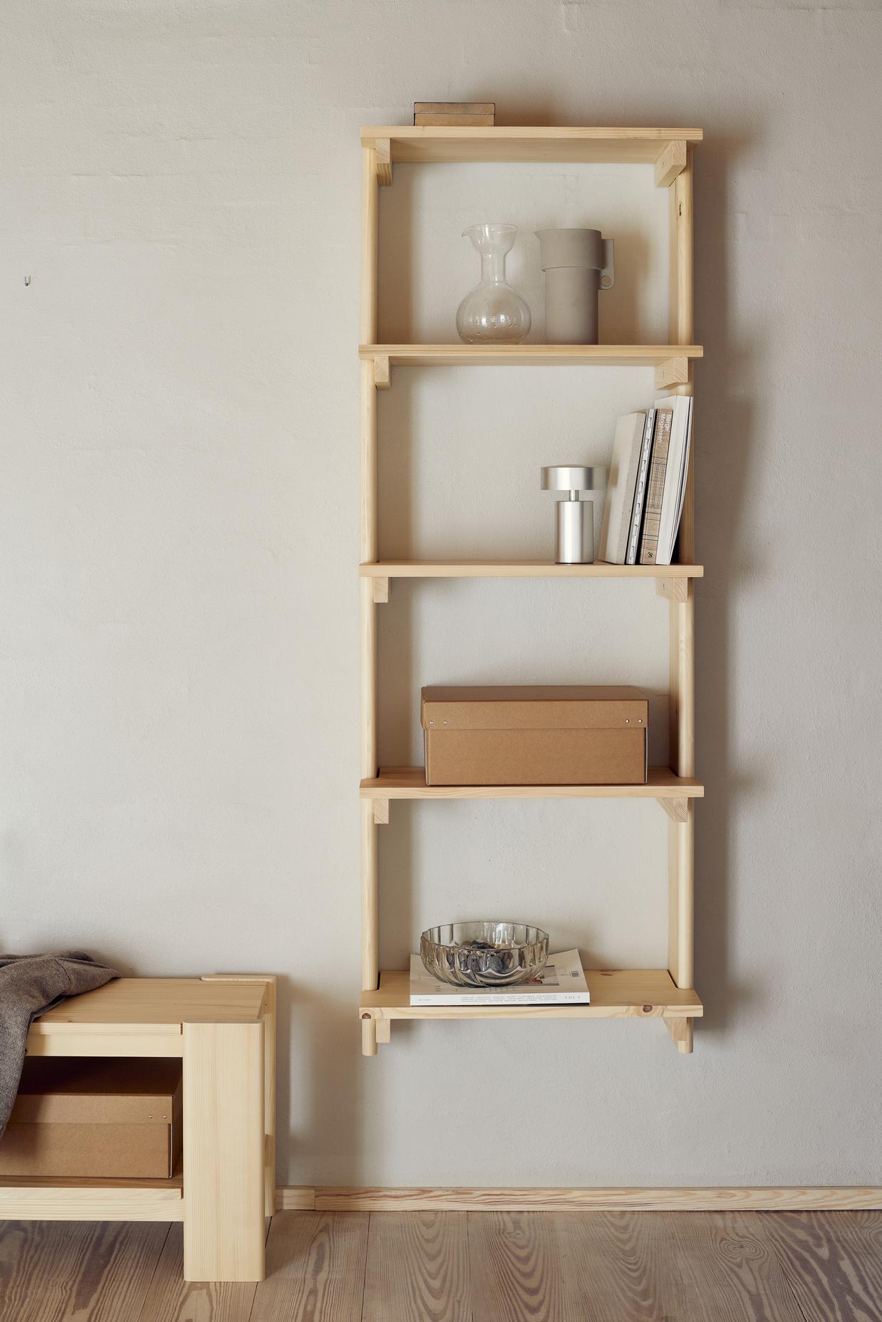 Beam Wall Shelf 5 - Pine