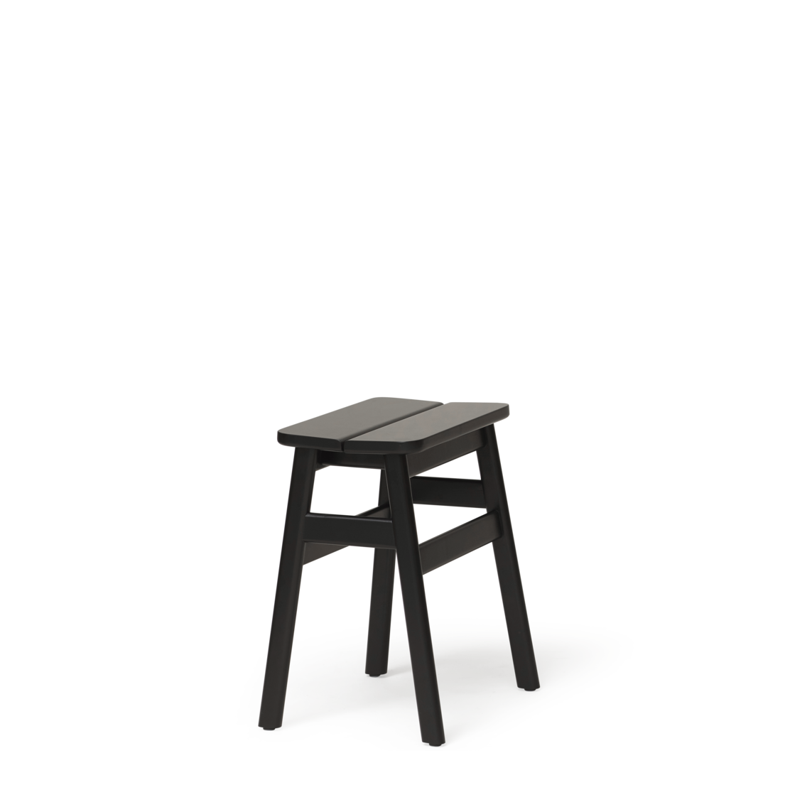 Angle Standard Stool 45 - Black-stained Beech