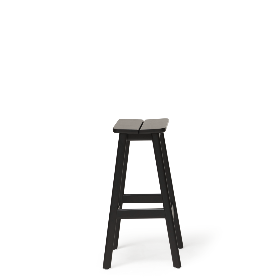 Angle Standard Stool 65 - Black-stained Beech