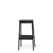 Angle Standard Stool 75 - Black-Stained Beech
