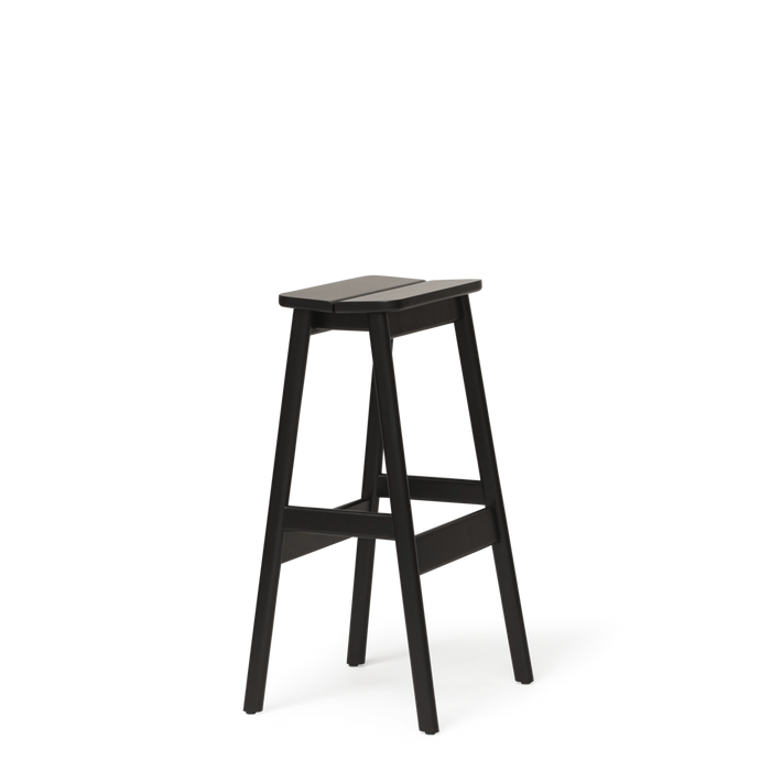 Form & Refine Angle Standard Stool 75, Black-stained Beech