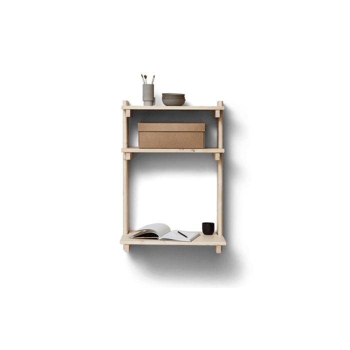 Beam Wall Office Shelf 3 - Pine