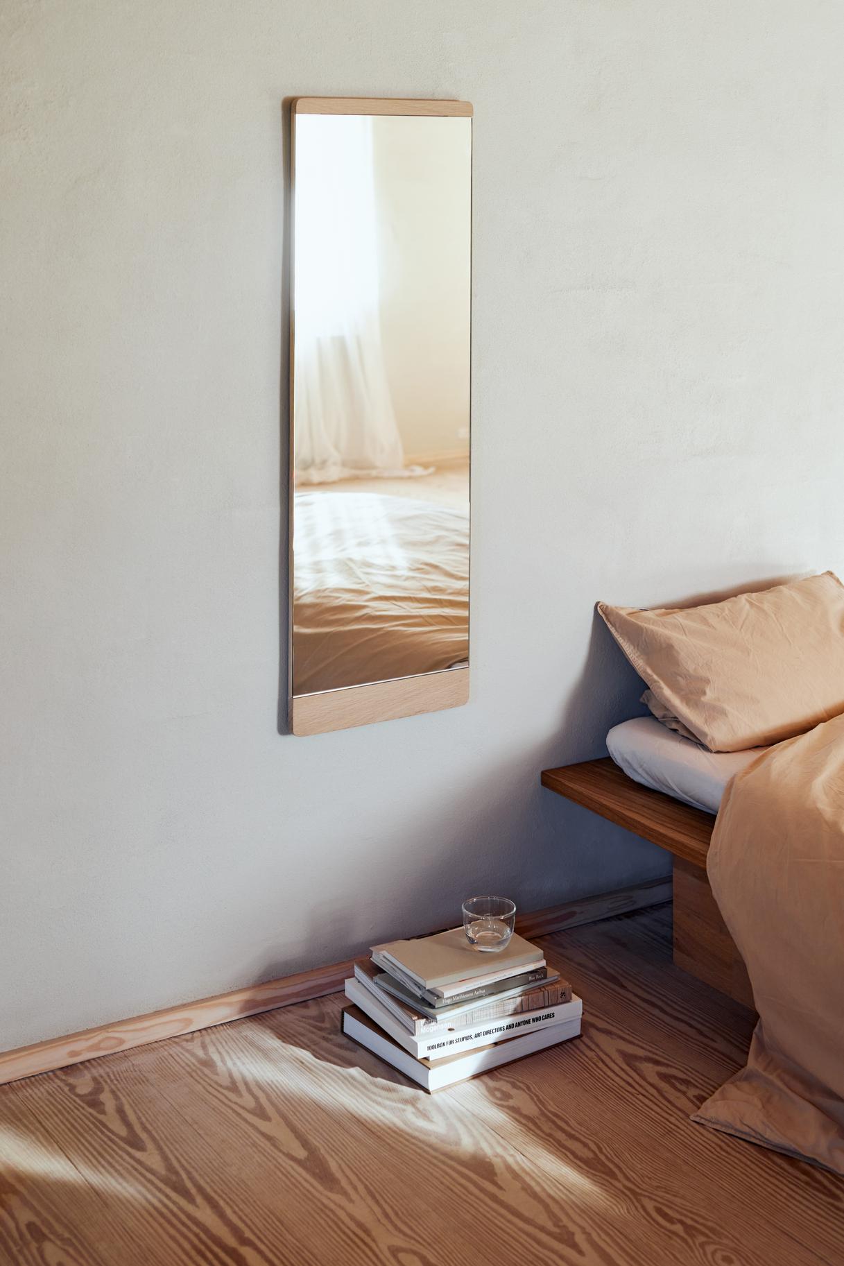 Rim Mirror 35x110 - White Oak