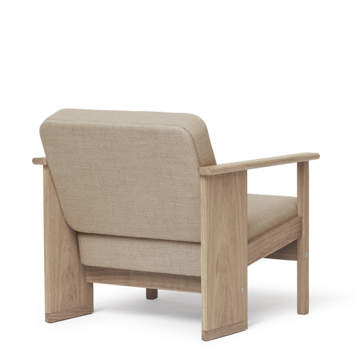 Block Lounge Chair, White Oak - COM