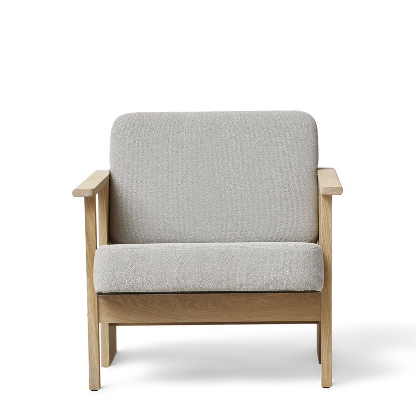 Block Lounge Chair, White Oak Grain – M Collection Home + Design