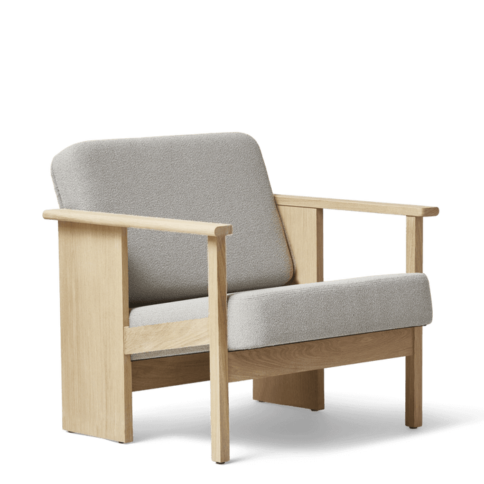 Form & Refine Block Lounge Chair, White Oak Grain