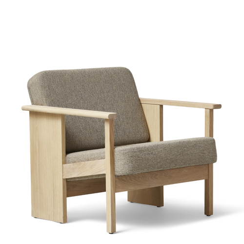 Form & Refine Block Lounge Chair, White Oak Hallingdal 65