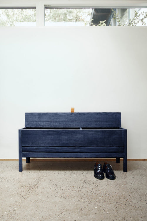 Form & Refine A Line Storage Bench 111, Indigo Blue Special Edition