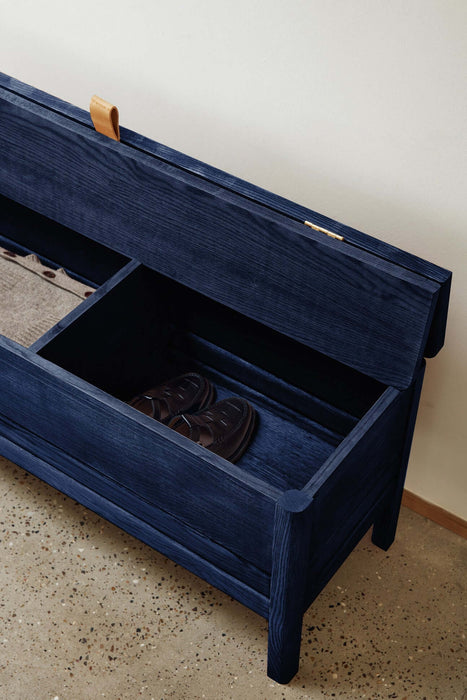 Form & Refine A Line Storage Bench 111, Indigo Blue Special Edition