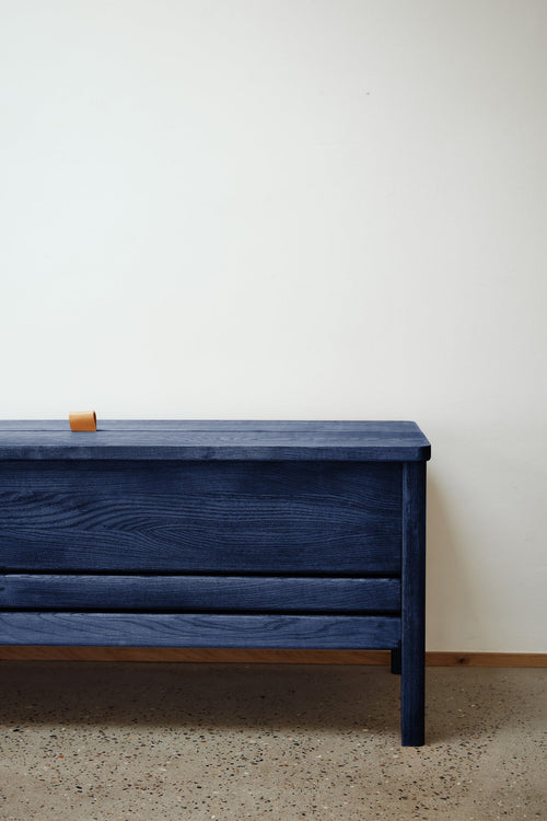 Form & Refine A Line Storage Bench 111, Indigo Blue Special Edition