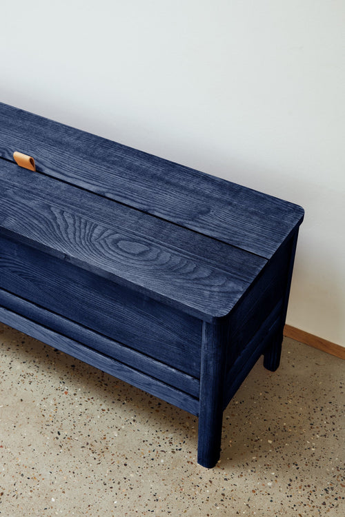 Form & Refine A Line Storage Bench 111, Indigo Blue Special Edition