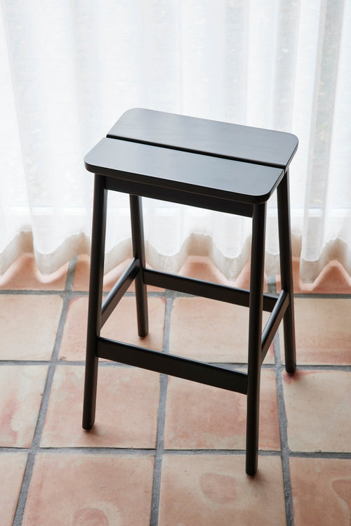 Form & Refine Angle Standard Stool 65, Black-stained Beech