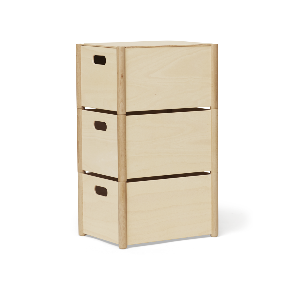 Pillar Storage Box - Medium - Beech