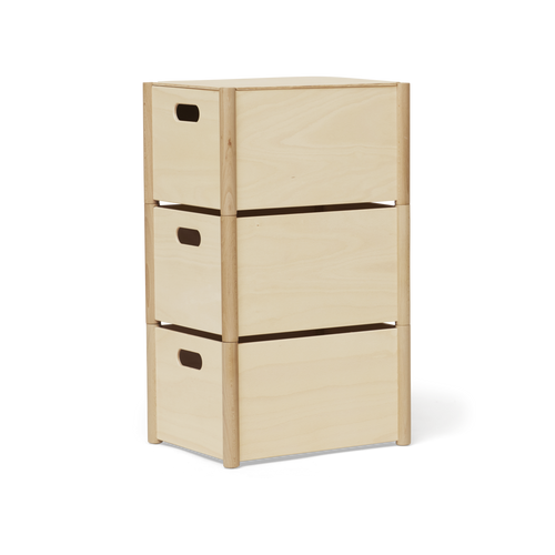 Form & Refine Pillar Storage Box, Large, Beech