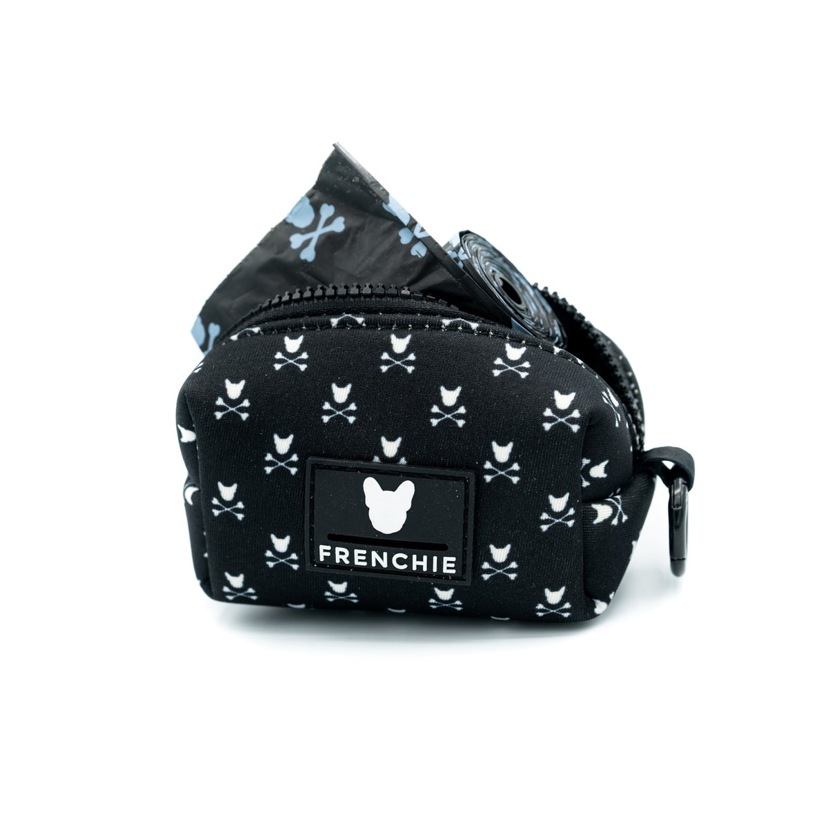 Frenchie Poo Bag Holder- Bad to the Bone