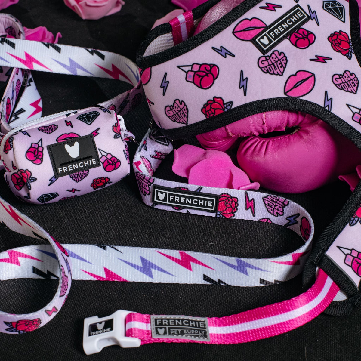 Frenchie Poo Bag Holder - Girl Power