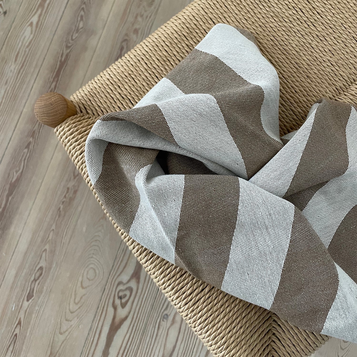 Recycled Cotton Tea Towels - 2 pack - Beige Candy