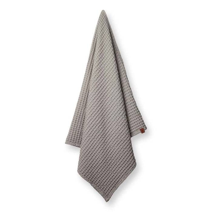 HUMDAKIN Humdakin waffle bath towel Organic textiles 019 Stone