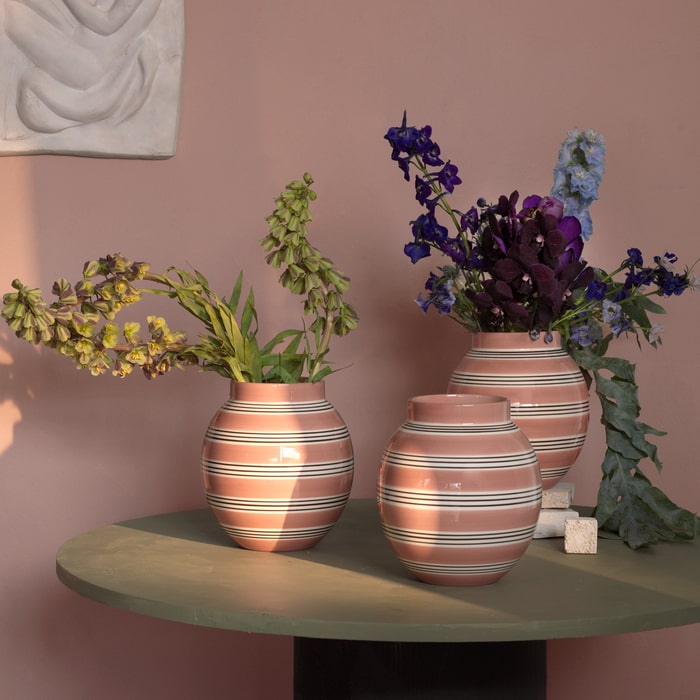 Kähler Omaggio Nuovo Vase, Rose, H: 8.1"