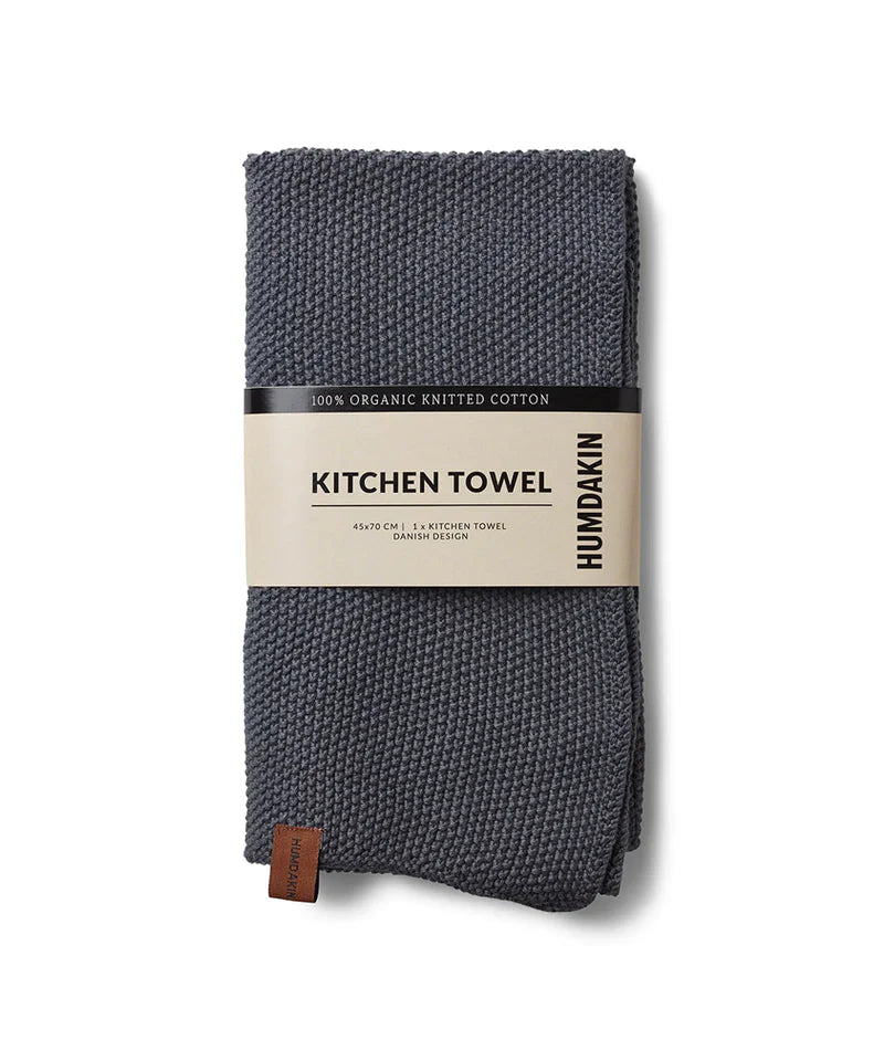 Knitted Kitchen Towel - Dark Ash