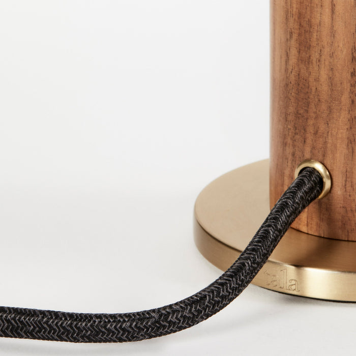 Knuckle Table Lamp in Walnut + Oval