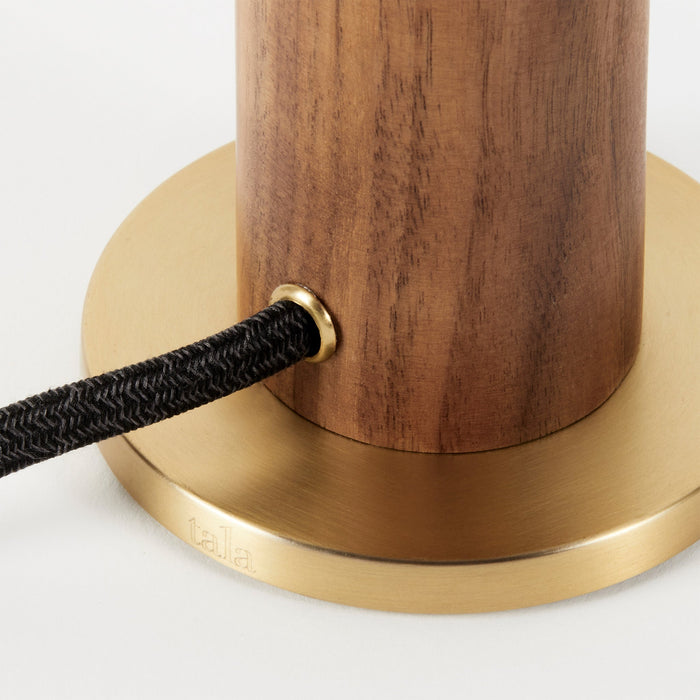 Knuckle Table Lamp in Walnut + Sphere IV - Set of 2
