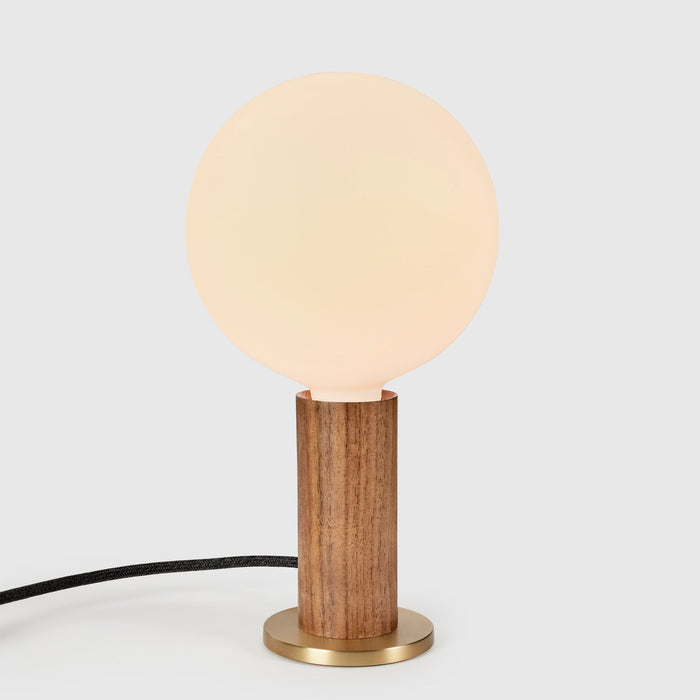 Knuckle Table Lamp in Walnut + Sphere IV