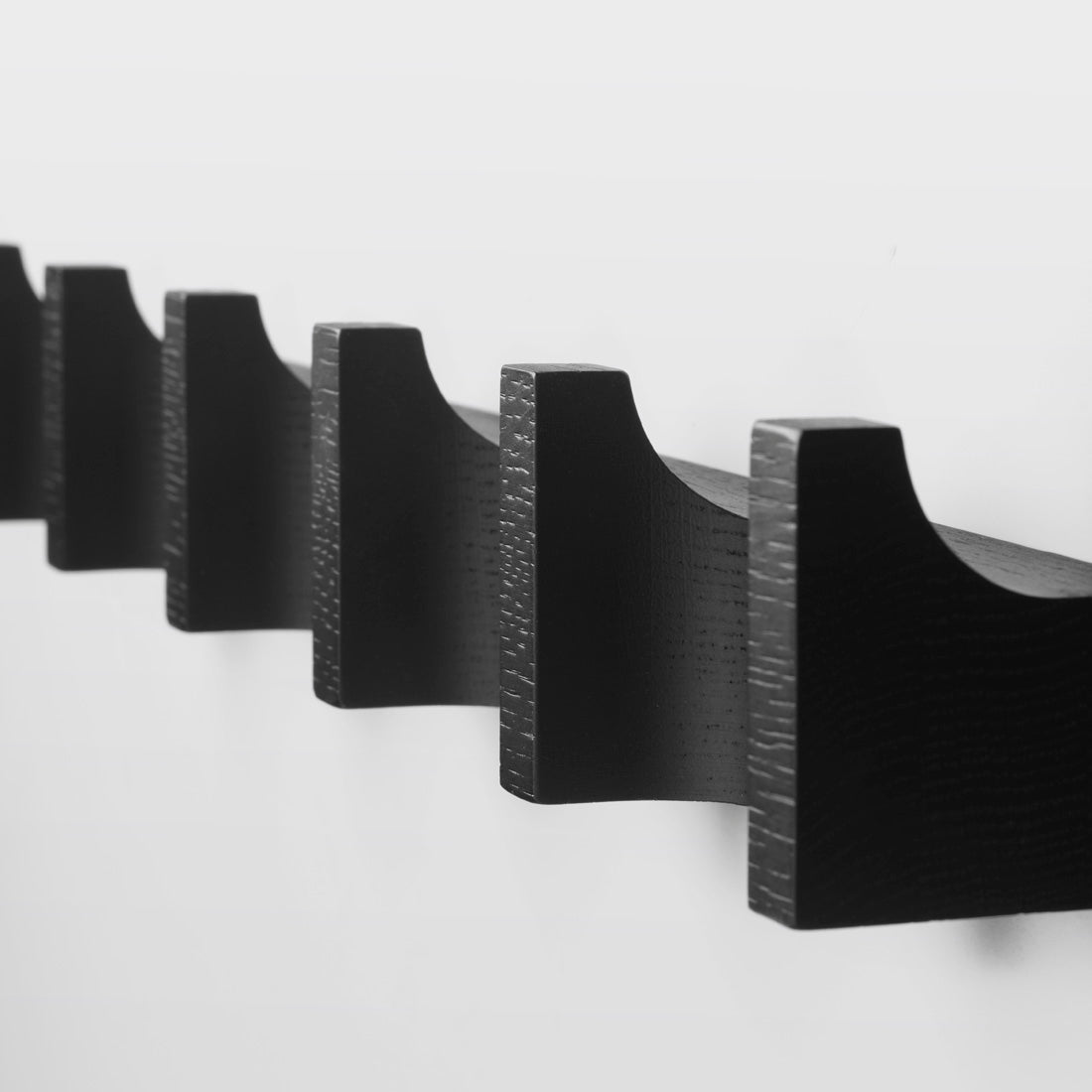 Column Coat Rack - Long Black Oak
