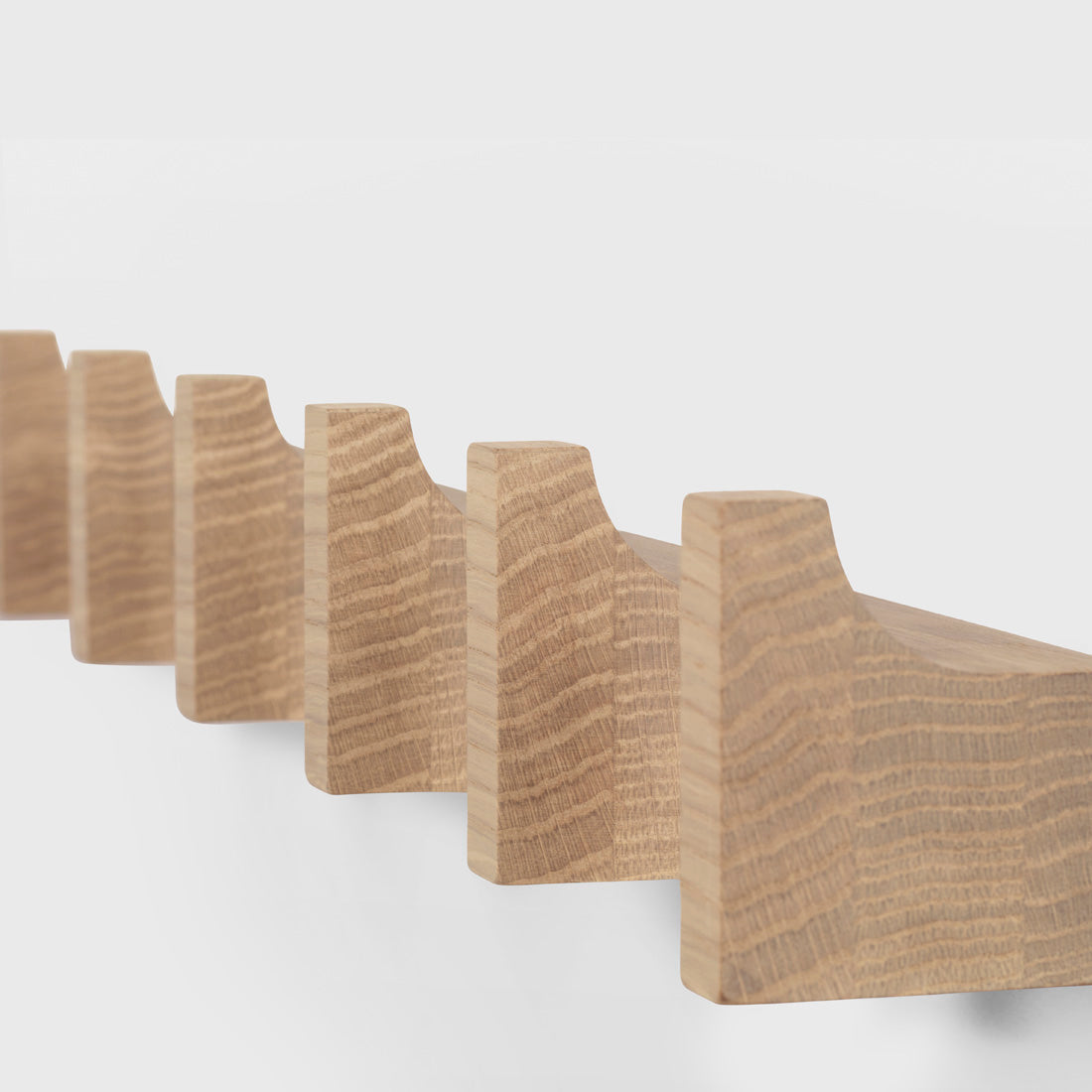 Column Coat Rack - Long Light Oak
