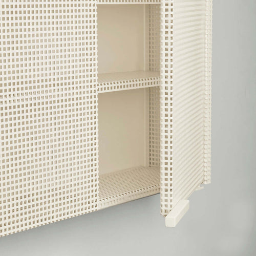 Grid Wall Cabinet - Beige