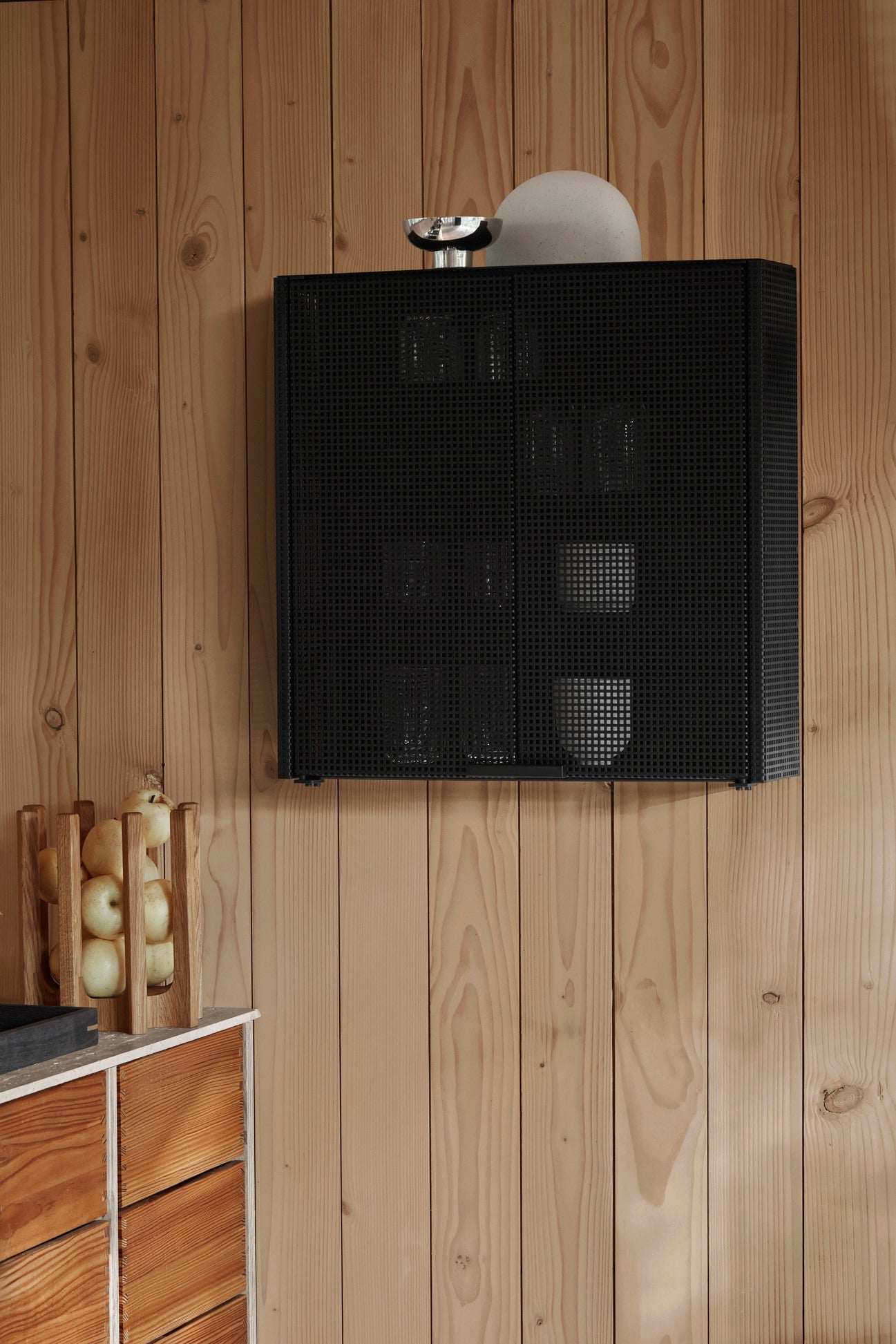 Grid Wall Cabinet - Black