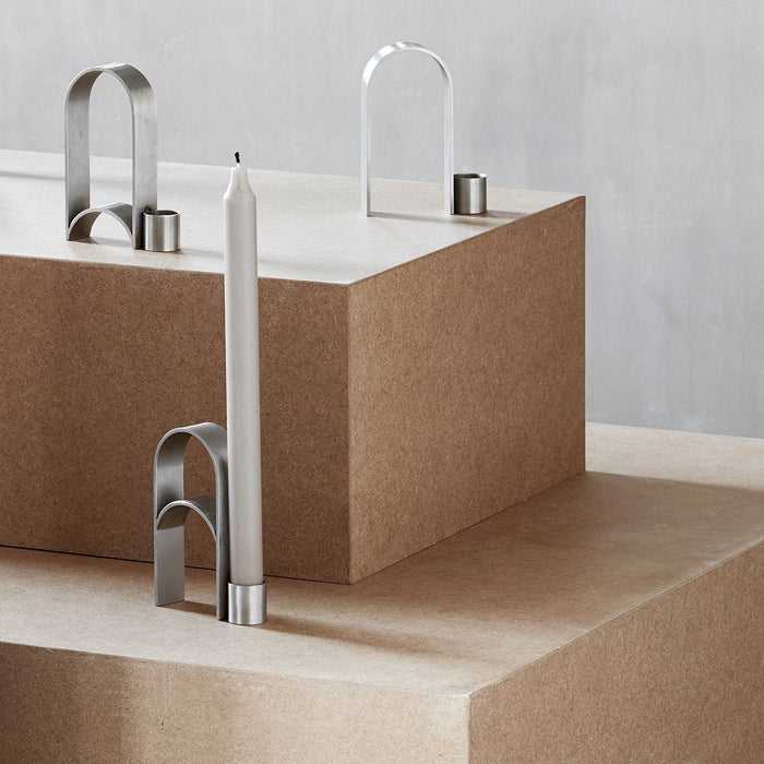 Kristina Dam Studio Arch Candleholder Vol. 2, Stainless Steel