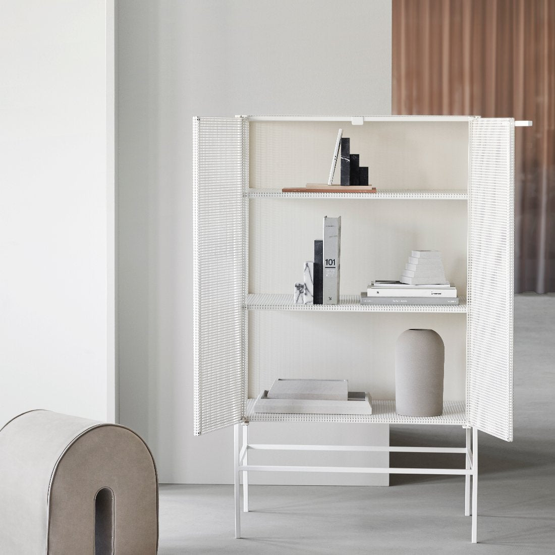 Grid Cabinet - Beige