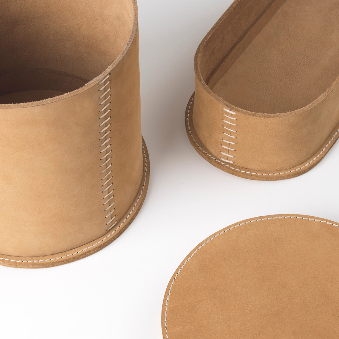 Kristina Dam Studio Stitched Leather Box â€“ L