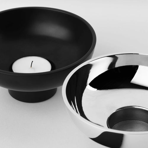 Alumina Tealight Candleholder - Black