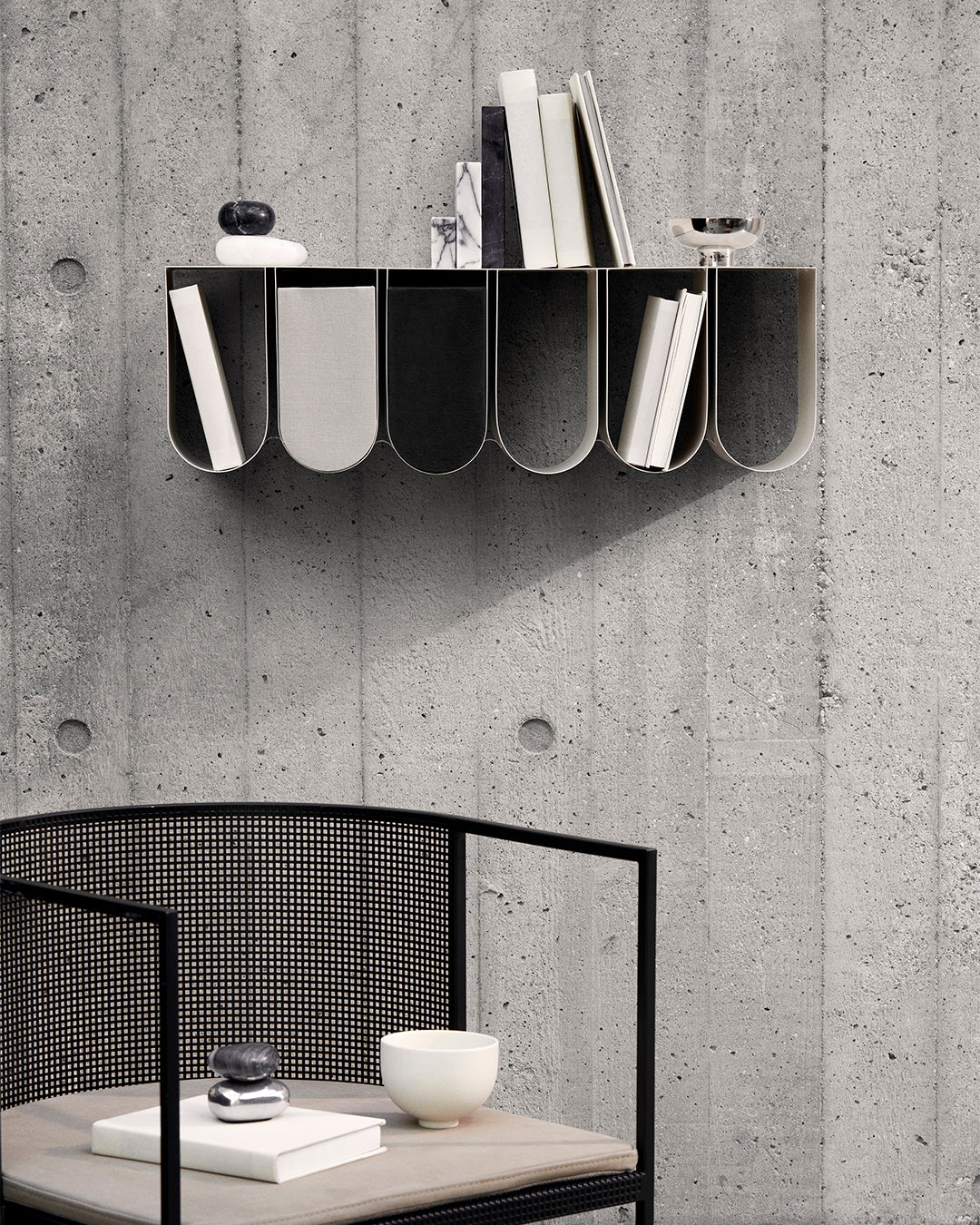 Curved Wall Shelf - Beige
