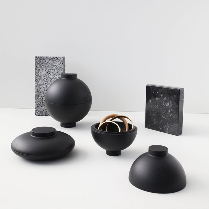 Wooden sphere use them as trays or a vessel for displaying your jewellery