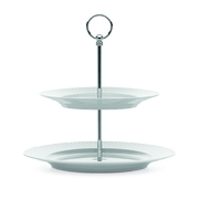Lyngby Porcelæn Rhombe Etagere, White, H: 10.6"