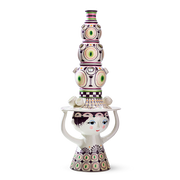 Bjørn Wiinblad Lady with Hat Floor Vase, Plum, H: 39"