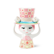 Bjørn Winblad Lady With Hat Vase, Pink/Yellow