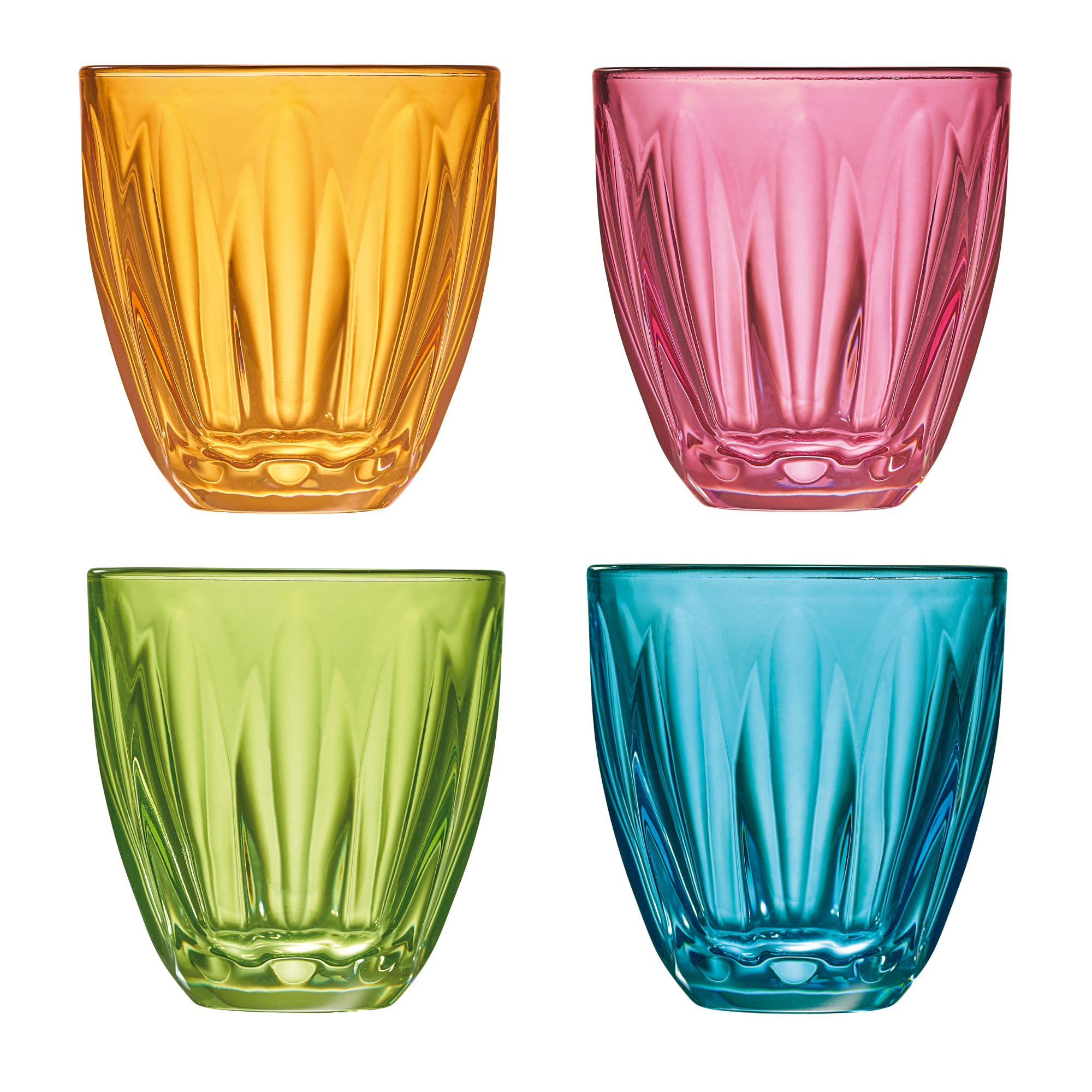 Lily Assorted Colored Glasses – Set of 4