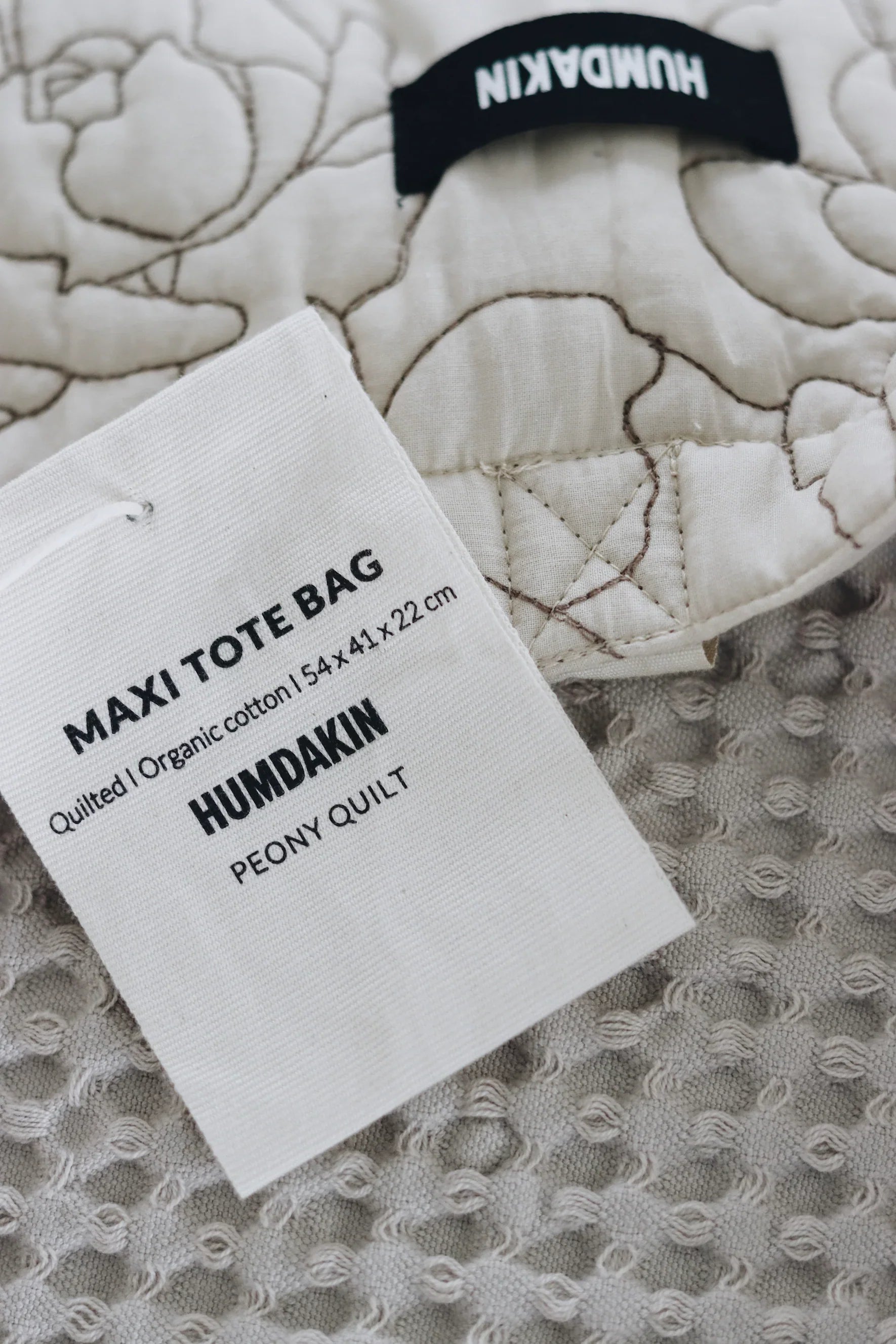 Maxi Tote Bag - Light Stone - Peony Quilt